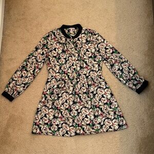 Juicy Couture roses Black Floral dress size 6 medium